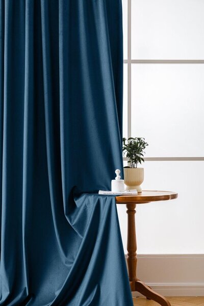 Draperie opaca VELVET 140x270 cm albastru petrol Agatat: Rejansa