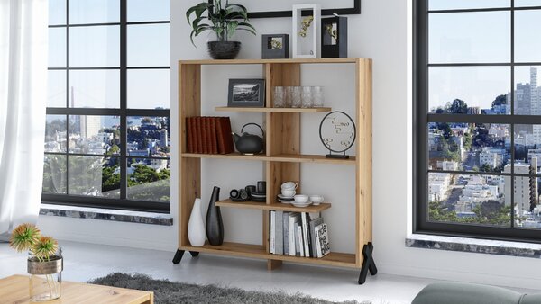 Mazzoni Bibliotecă VIK R-110 Stejar Artisan - MINI BIBLIOTECĂ PENTRU LIVING