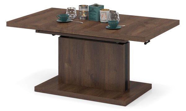 Mazzoni ASTON Stejar Maro - MĂSUȚĂ EXTENSIBILĂ MODERNĂ MĂSUȚĂ DE CAFEA