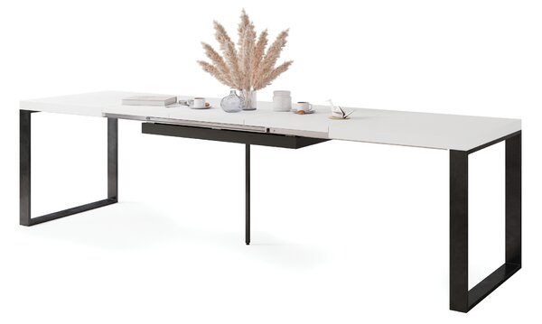 Mazzoni AVARI Alb Mat - MASĂ LOFT PENTRU LIVING/SUFRAGERIE EXTENSIBILĂ până LA 270 sau 290 cm!