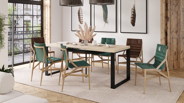 Mazzoni AVARI Stejar Sonoma - MASĂ LOFT PENTRU LIVING/SUFRAGERIE EXTENSIBILĂ până LA 270 sau 290 cm!