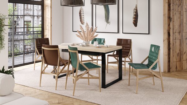 Mazzoni AVARI Stejar Sonoma - MASĂ LOFT PENTRU LIVING/SUFRAGERIE EXTENSIBILĂ până LA 270 sau 290 cm!