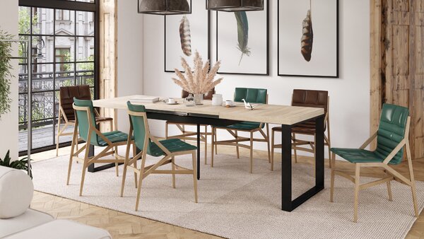Mazzoni AVARI Stejar Sonoma - MASĂ LOFT PENTRU LIVING/SUFRAGERIE EXTENSIBILĂ până LA 270 sau 290 cm!