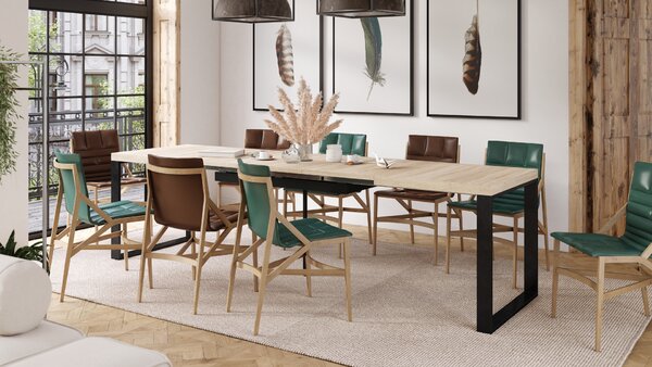 Mazzoni AVARI Stejar Sonoma - MASĂ LOFT PENTRU LIVING/SUFRAGERIE EXTENSIBILĂ până LA 270 sau 290 cm!