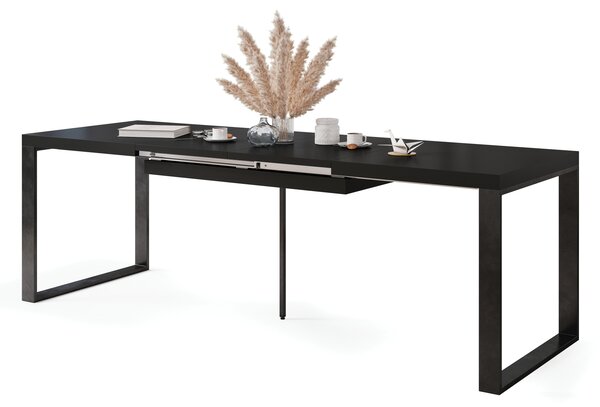 Mazzoni AVARI Negru Mat - MASĂ LOFT PENTRU LIVING/SUFRAGERIE EXTENSIBILĂ până LA 270 sau 290 cm!