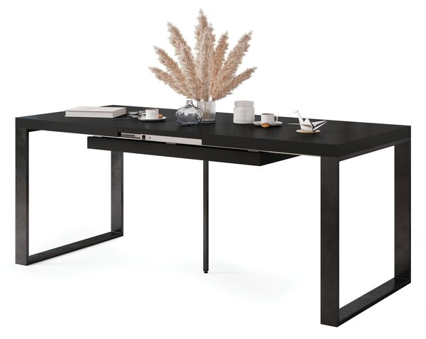 Mazzoni AVARI Negru Mat - MASĂ LOFT PENTRU LIVING/SUFRAGERIE EXTENSIBILĂ până LA 270 sau 290 cm!