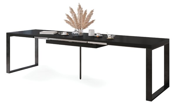 Mazzoni AVARI Negru Mat - MASĂ LOFT PENTRU LIVING/SUFRAGERIE EXTENSIBILĂ până LA 270 sau 290 cm!