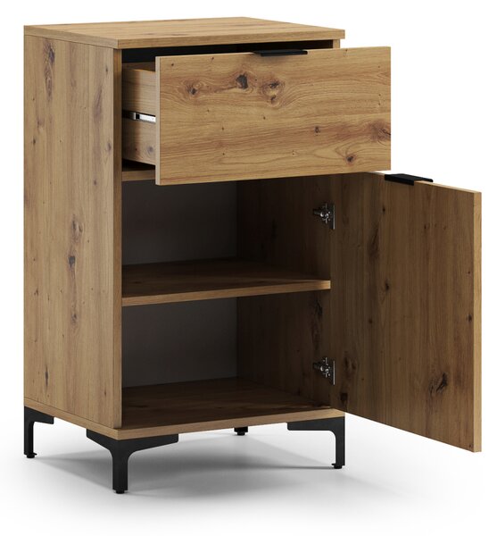 Mazzoni Comodă LANA K-50S Stejar Artisan - DULAP VERTICAL CU SERTAR