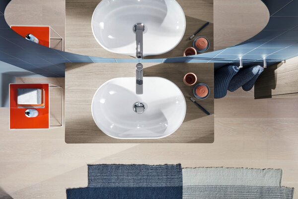 Duravit D-Neo lavoar 60x40 cm ovale de blat alb luciu 2372600070