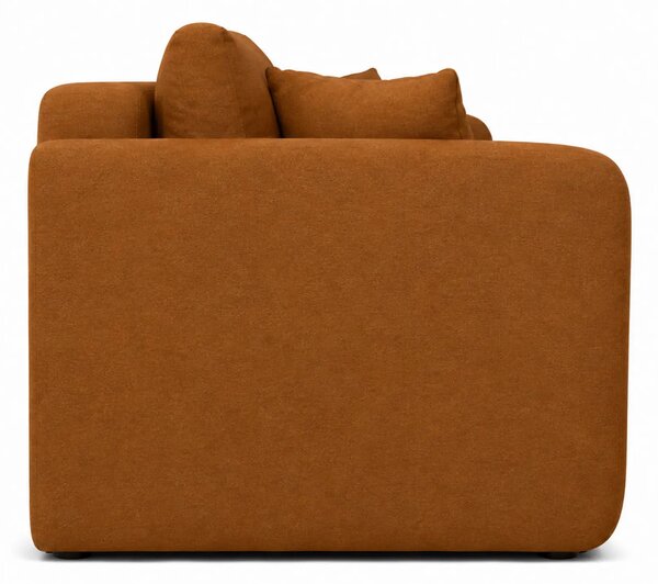Canapea extensibila Allen, stofa catifelata maro - Element 07, cu lada