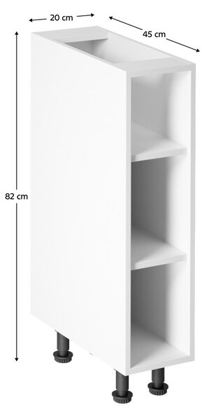 Raft inferior de bucatarie D20P Aurellia (alb lucios). 1015741