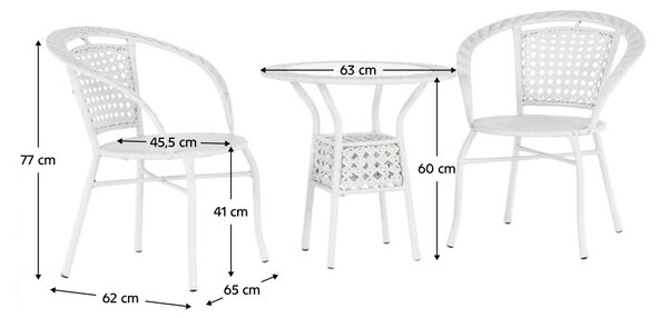 Set de grădină ratan 1+2 Jenna . 1016104