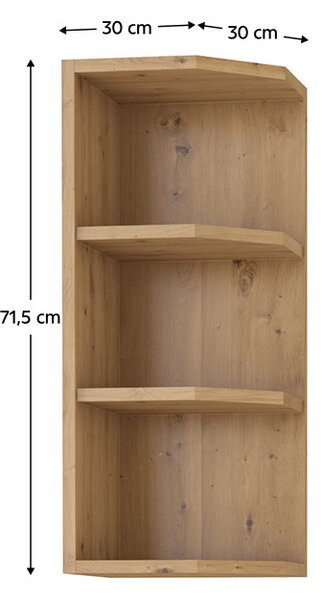 Raft superior de bucătărie Meriel 30 G-72 ZAK (stejar artisan). 1034003