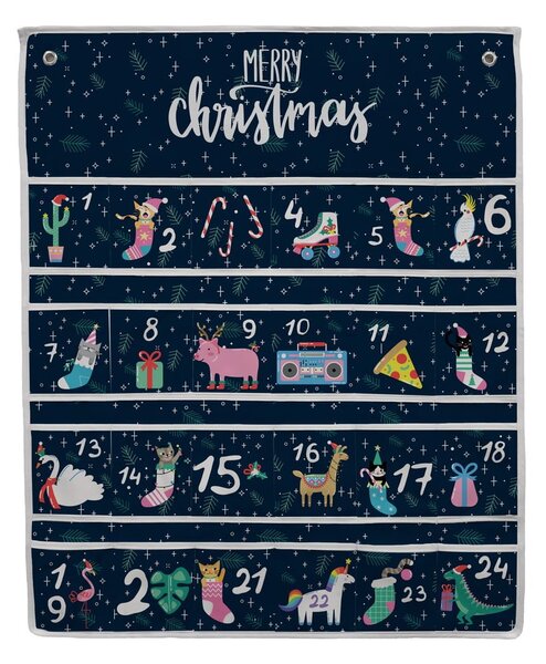 Calendar advent din bumbac Butter Kings Santa Dinosaur