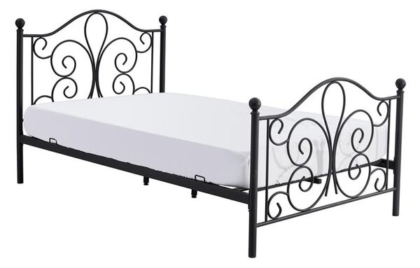 Pat de o persoană 120 cm Patience Black (fără saltea) (negru). 1039447