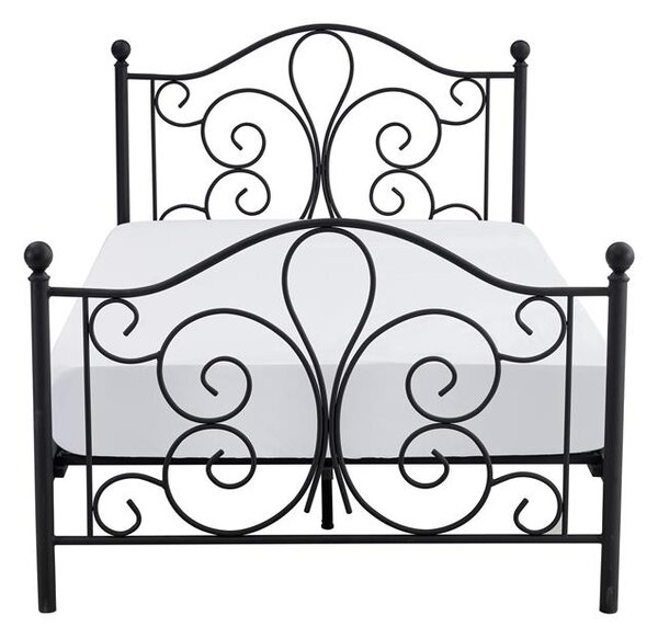 Pat de o persoană 120 cm Patience Black (fără saltea) (negru). 1039447