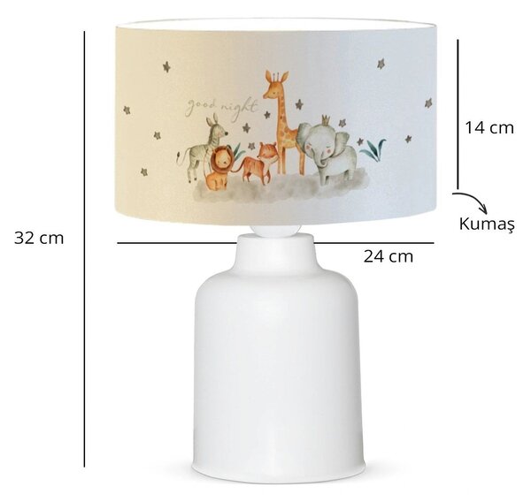 Veioza AYD-3052, multicolor, material textil/plastic, 24x32 cm