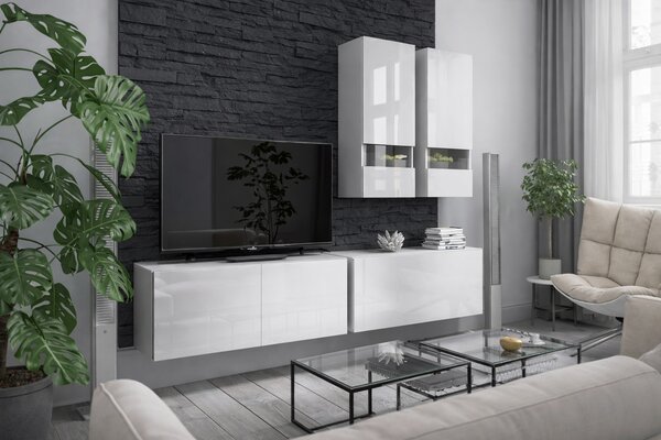 Mobilier living Berny 9 (alb + Alb lucios). 1087138