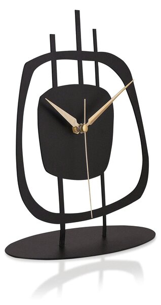 Ceas decorativ PIETRA, negru, metal, 22x23 cm