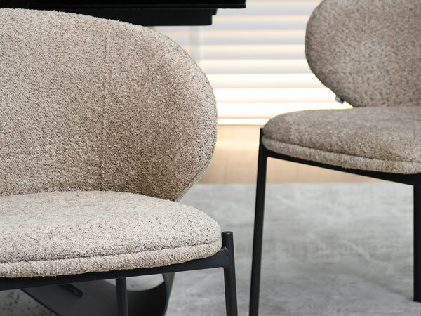 Scaun Marleen (bej închis + negru). Promo -13%. 1111152