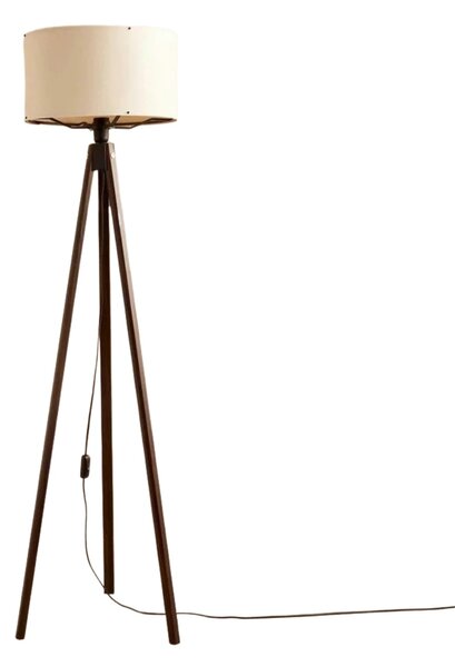 Lampadar AYD-3451, crem/nuc, material textil/lemn, 21x140 cm