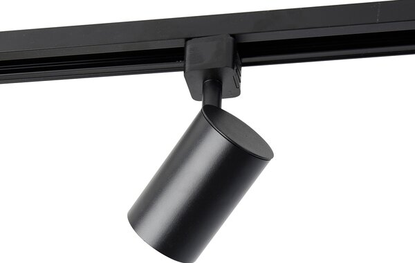 Sistem de iluminat cu șină modern cu 4 spoturi negre monofazate - Iconic Yade