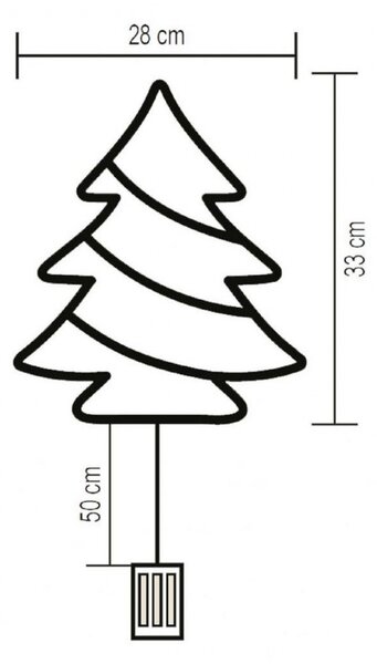 Decor fereastra Bradut 35 LED-uri alb cald, 33x28 cm, 2 ventuze pentru fixare incluse