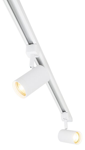 Sistem inteligent de iluminat pe șină cu 10 spoturi albe monofazate, incl. 10 Wifi GU10 50mm - Iconic Jeana