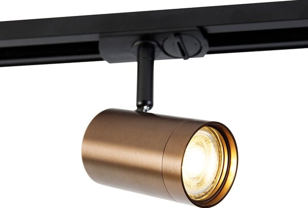 Spot pe șină monofazat modern bronz închis - Iconic Jeana