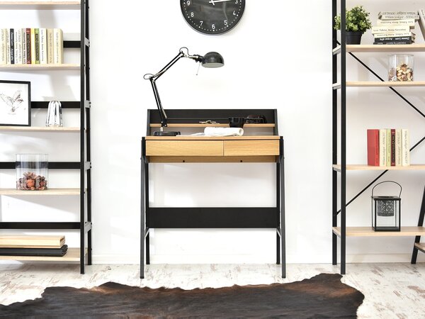 Masă PC Borge (stejar + negru). Promo -17%. 1109737