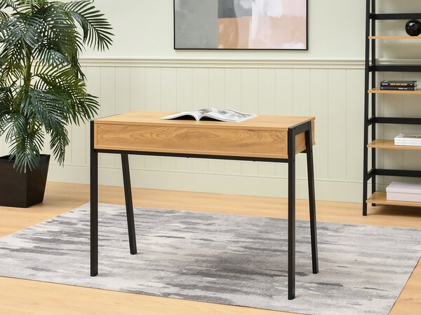 Masă PC Land (stejar + negru). Promo -16%. 1109777