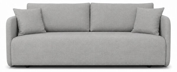 Canapea extensibila Allen, stofa catifelata gri - Element 04, cu lada