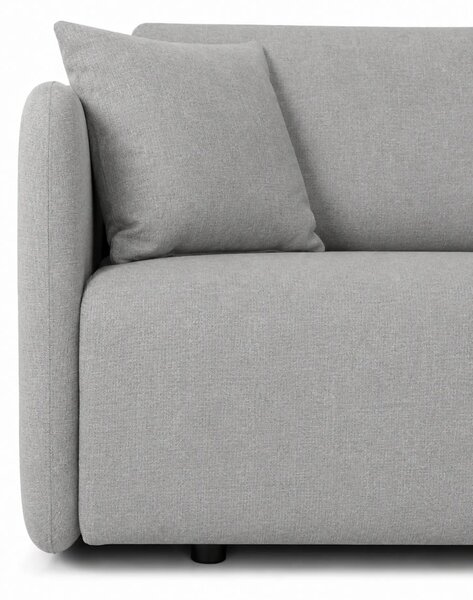 Canapea extensibila Allen, stofa catifelata gri - Element 04, cu lada