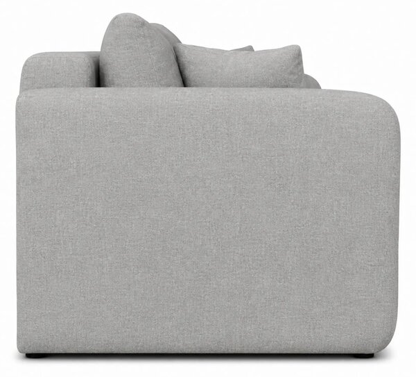 Canapea extensibila Allen, stofa catifelata gri - Element 04, cu lada
