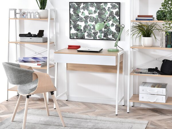Masă PC Norway (stejar + alb). Promo -16%. 1109803