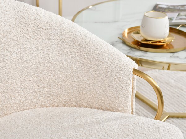 Fotoliu Carma F (crem + auriu). Promo -17%. 1109982