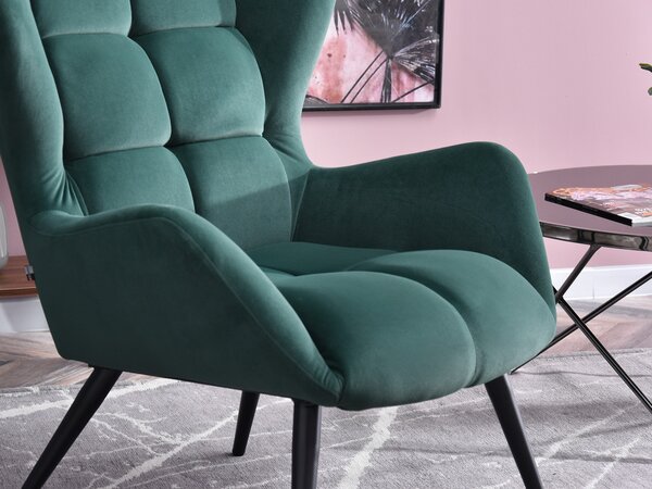 Fotoliu Kikino (verde + negru). Promo -18%. 1110129