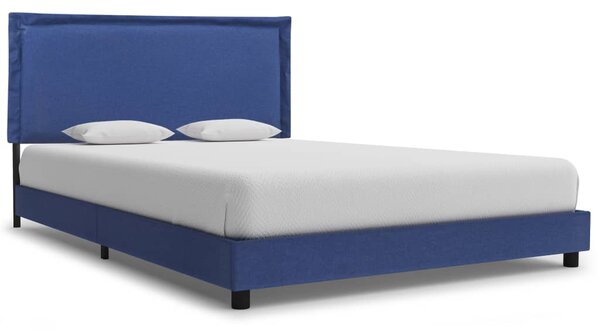 Cadru de pat, albastru, 120 x 200 cm, material textil