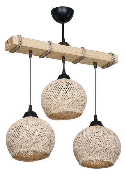 Lustra cu trei lumini PWL-1120, E27 crem-natural, 50x20x63 cm