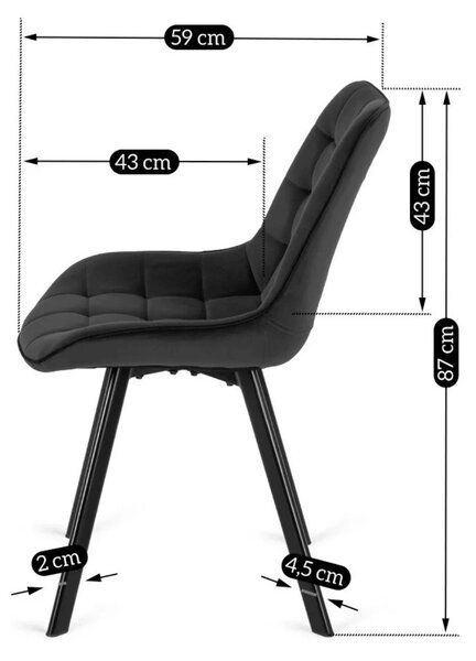 Scaun sufragerie Roprodocun (negru) . Promo -19%. 1118956