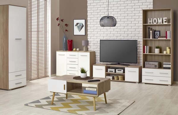 Dulap cu rafturi Vida REG-1 (Stejar sonoma + Alb). 796268