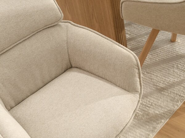 Scaun Doris (bej + stejar). Promo -14%. 1111032
