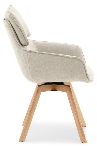 Scaun Doris (bej + stejar). Promo -14%. 1111032