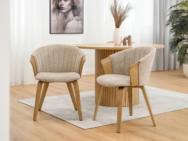 Scaun Gurman (bej + stejar). Promo -14%. 1111074