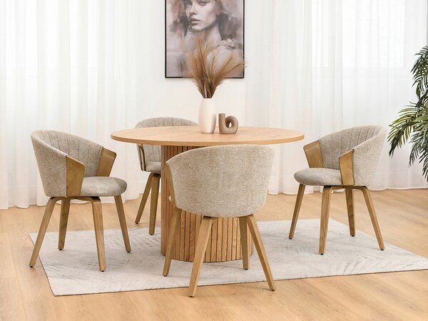 Scaun Gurman (bej + stejar). Promo -14%. 1111074