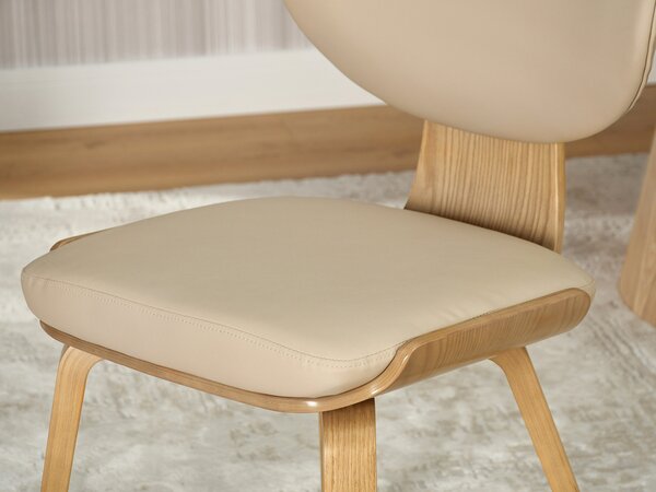 Scaun Juliana (bej + stejar). Promo -14%. 1111085