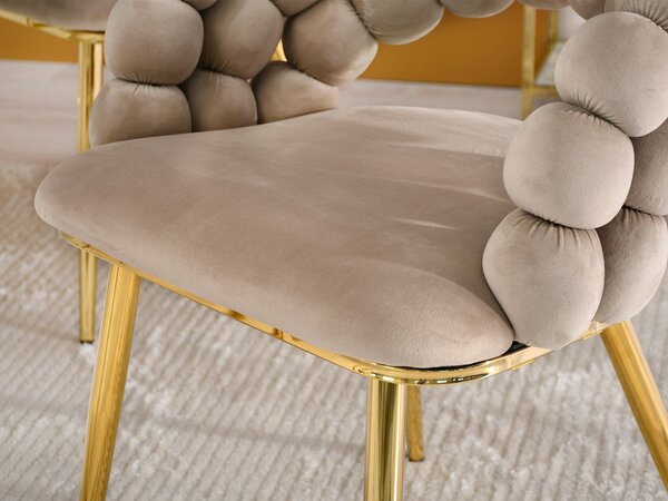 Scaun Lulish (bej + auriu). Promo -14%. 1111116