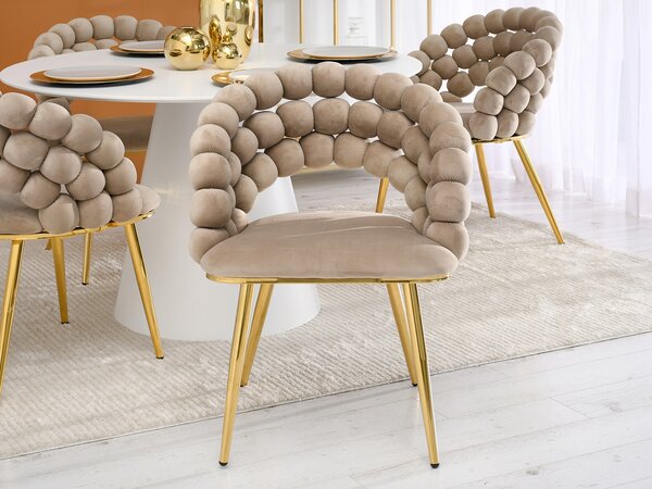 Scaun Lulish (bej + auriu). Promo -14%. 1111116