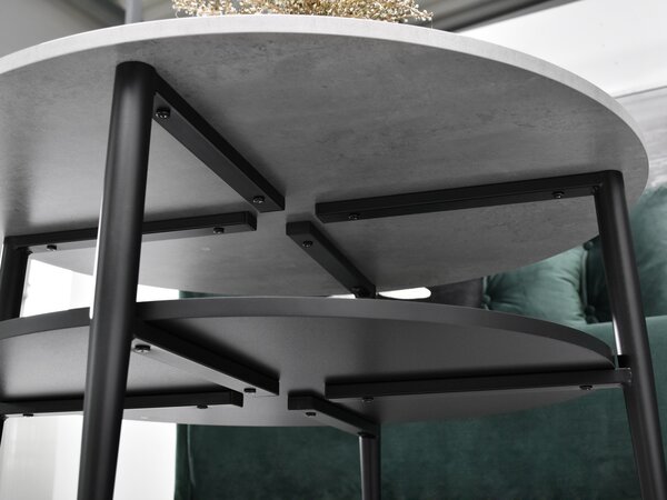 Măsuță de cafea Randolf Xl (beton + negru). Promo -12%. 1111527