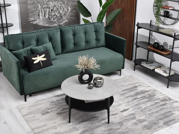 Măsuță de cafea Randolf Xl (beton + negru). Promo -12%. 1111527